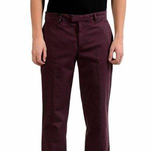 Versace Collection Men's Burgundy Casual Pants